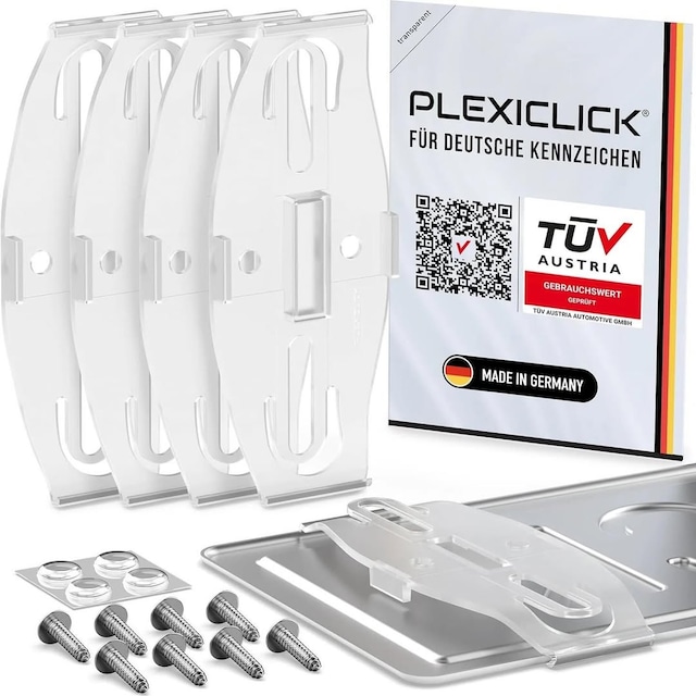 Plexiclick Görünmez Oto Plaka Tutucu Yeni Nesil, Reklamsız, Hayalet Plakalık