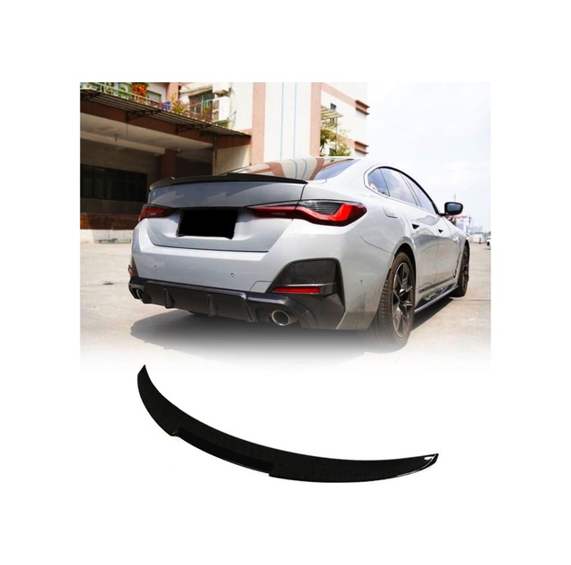 Bmw G26 Uyumlu Bagaj Üstü Yarasa M4 Spoiler 4 Kapı Pianoblack Parlak Siyah Abs Plastik Spoiler 2021+