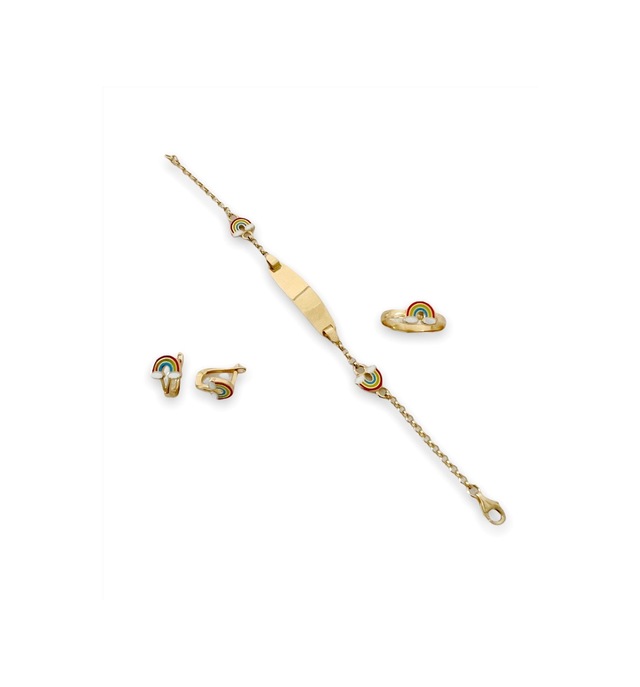 Gökkuşağı Model Çocuk Altın Set 64038159