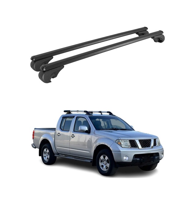 Nissan Np300 Navara 2005-2014 Arası Uyumlu Port Bagaj Taşıyıcı Ara Atkı Alüminyum Siyah 2 Parça