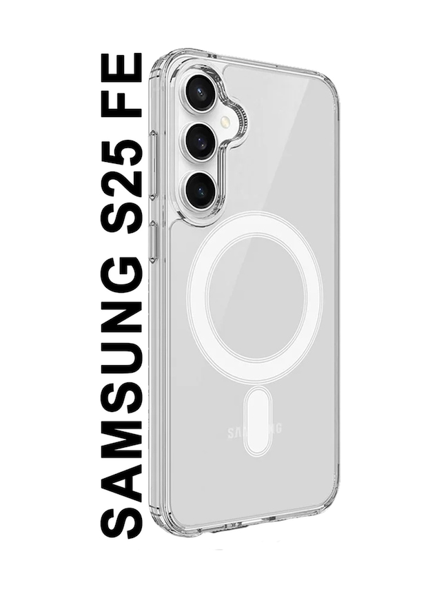 Samsung Galaxy S25 Fe Uyumlu Şeffaf Magsafe Kılıf Mtl Safe
