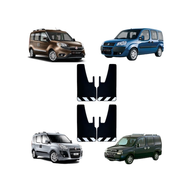 Fiat Doblo Siyah-beyaz Fosforlu 4'lü Paçalık Çamurluk Tozluk Fıa0fx02101