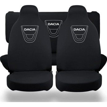 Oto Koltuk Kılıfı Ön Arka Set Gri Dacia Siyah