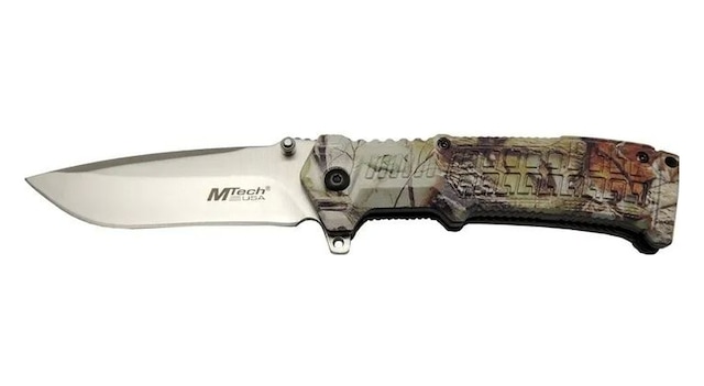 Mtech 465 Kamp Çakı 21cm - Yarı Otomatik, Kemerlikli, Plastik Sap