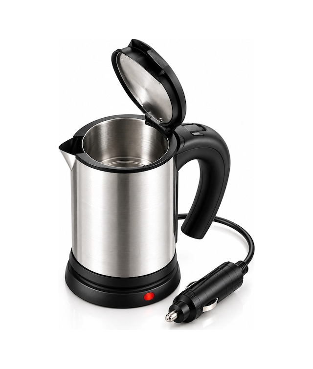 Hmngoxx 12v Araç Çakmak Girişli Paslanmaz Çelik Araç İçi Su Isıtıcı Seyahat Tipi Kettle Tkndhmngoxx