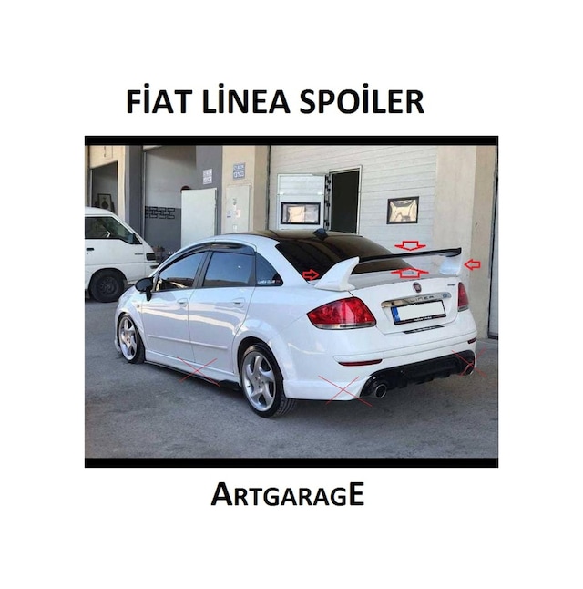 Fiat Linea Boyasız Yüksek Spoiler-fiberglass