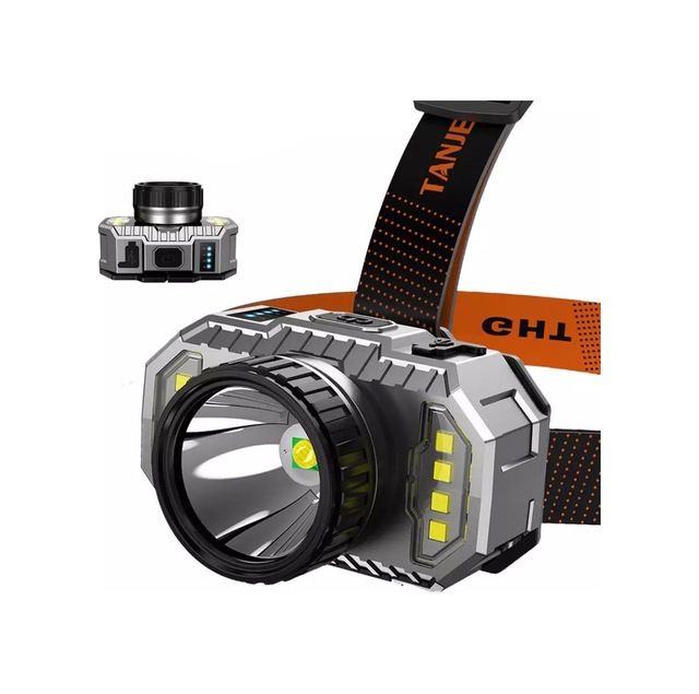 Ps-010 800 Lümen Zoomlu Şarj Göstergeli Cob Led Usb Li Şarjlı Kafa Feneri
