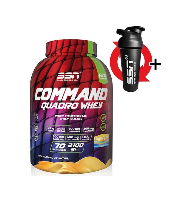 SSN Sports Style Nutrition Command Quadro Whey 2100 gr ( Muz Mango ) Protein Tozu