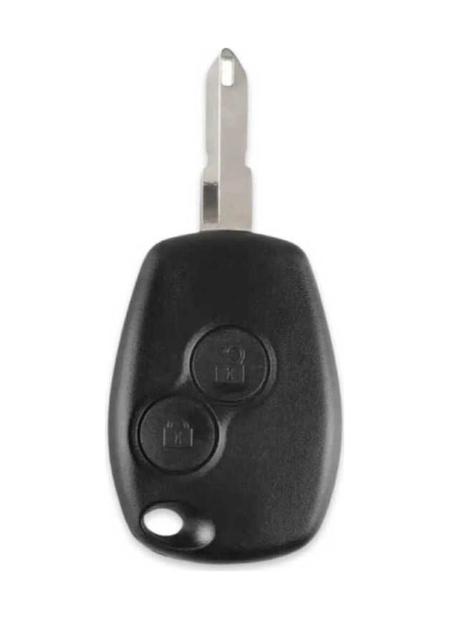Renault Trafic Symbol Uyumlu 2 Buton Yale Anahtarlı Kumanda Kabı Siyah
