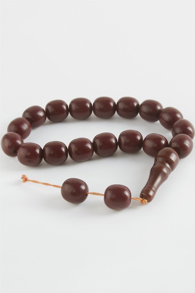 17-li - 872 - Oval Şakşak - Spt-gld - Tesbih Bordo
