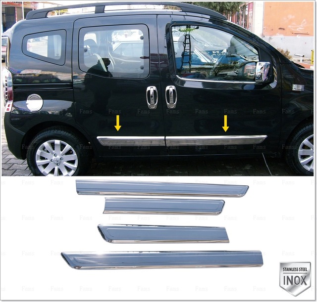 Citroen Nemo Krom Yan Kapı Çıtası 4 Kapı 2008 Üzeri P. Çelik