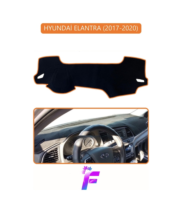 Hyundai Elantra 2017-2020 Uyumlu Torpido Örtüsü Yansıma Önleyici Hızlı Montaj Koruma G22 Torpido Halısı