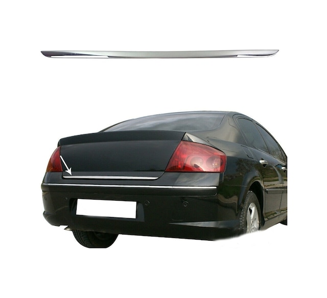 Peugeot 407 Krom Bagaj Alt Çıta Formlu 2005 Üzeri Paslanmaz Çelik