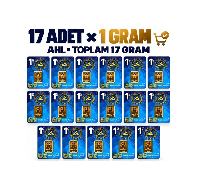Ahlatcı Kuyumculuk 24 Ayar Külçe Altın 1 x 17 G