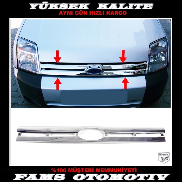 Ford Connect Krom Ön Panjur 1 Prç. 2006-2009 P. Çelik