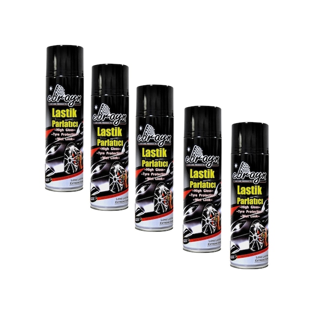Lastik Tampon Parlatıcı Koruyucu Ebrayn Sprey 500 Ml 5 Adet