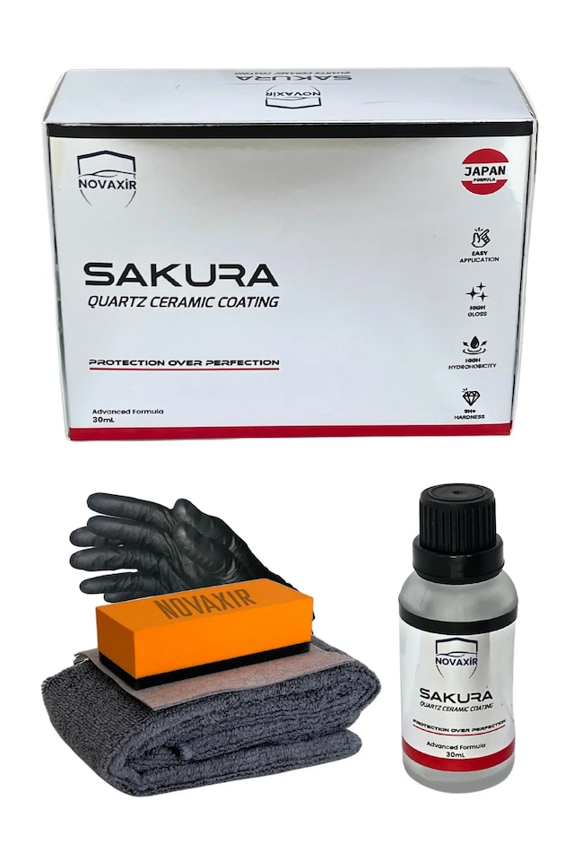 Sakura Kuvarz 9h Oto Seramik Kaplama Boya Koruma Yüksek Hidrofobi