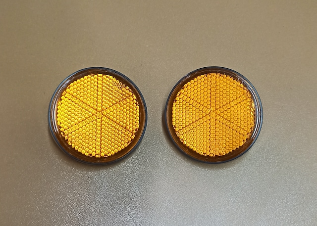 Yuvarlak Sarı Reflektör 2 Adet 6mm Vidalı