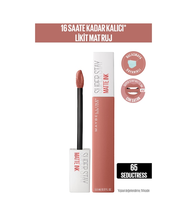 Maybelline New York Super Stay Matte Ink Likit Ruj 65 Seductress
