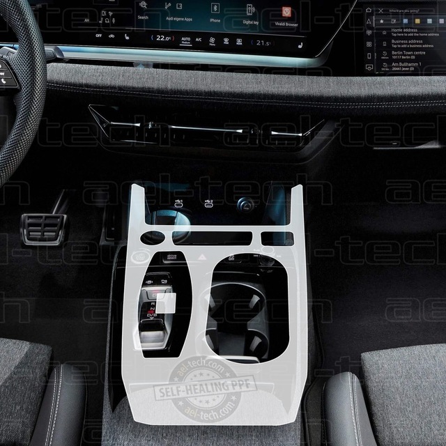 Audi A5 Uyumlu Vites Etrafı Piano Black Konsol Tpu Koruyucu 2025-