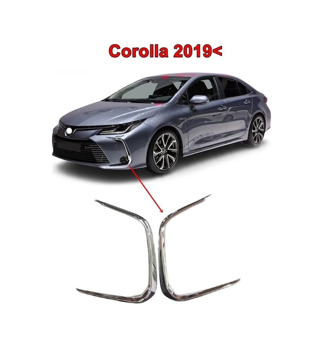TOYOTA Corolla Uyumlu 2019 SONRASI SİS ÇERÇEVESİ KROM - Corolla Uyumlu SİS KAŞI