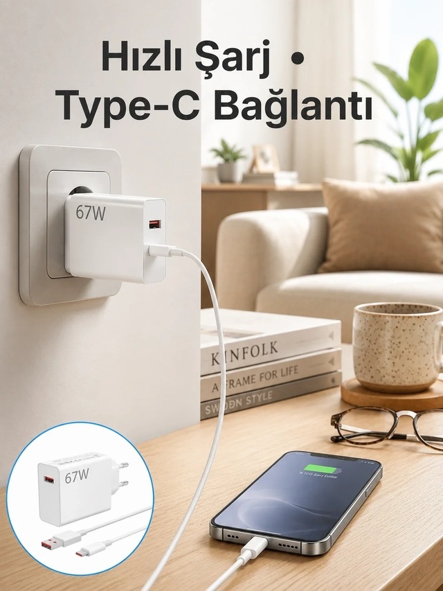 Ers 67 Watt Hızlı Şarj Aleti Poco F2 F3 F4 Uyumlu Yeni Nesil