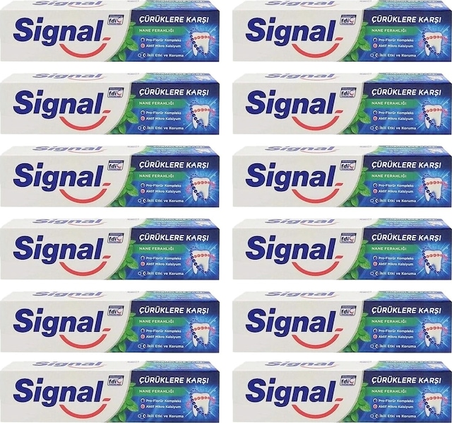Signal Nane Ferahlığı Çürüklere Karşı Koruma Diş Macunu 12 x 50 ML