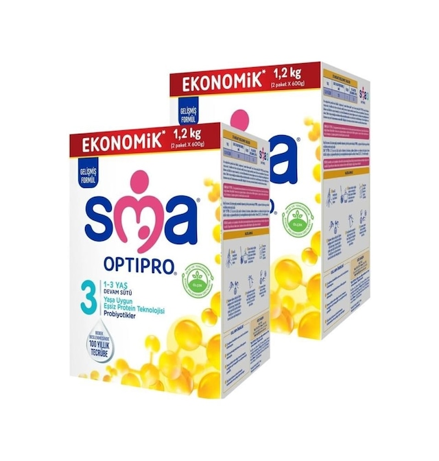 Sma Optipro 3 Devam Sütü 1200 G 2 Adet