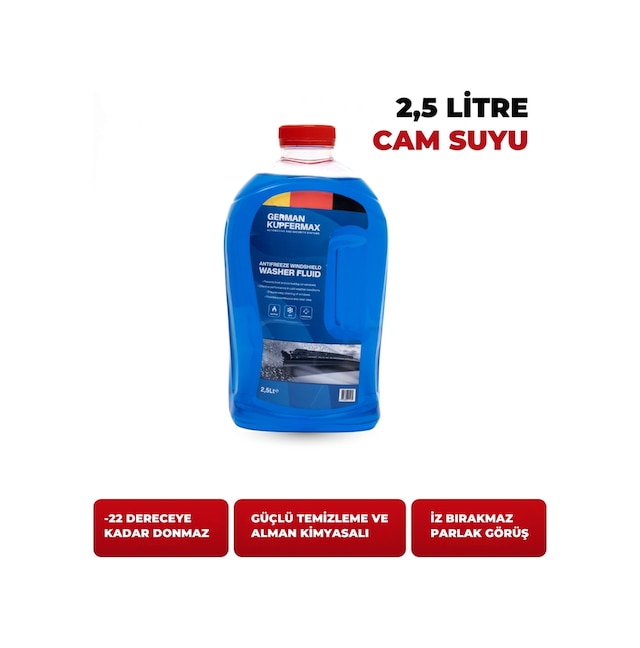 2,5 Litre -22 C 4 Mevsim Donmaz Antifrizli Cam Suyu