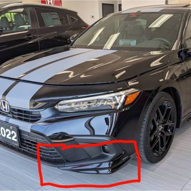 Honda Civic 2022 Ön Tampon Flap Parlak Siyah 2022flap