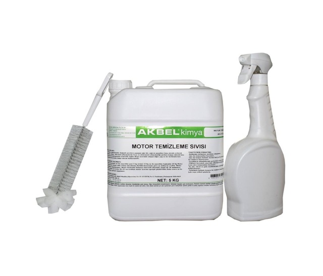 Akbel Motor Temizleme Sıvısı 5 Kg 1/3 + Temizleme Fırçası+Sprey