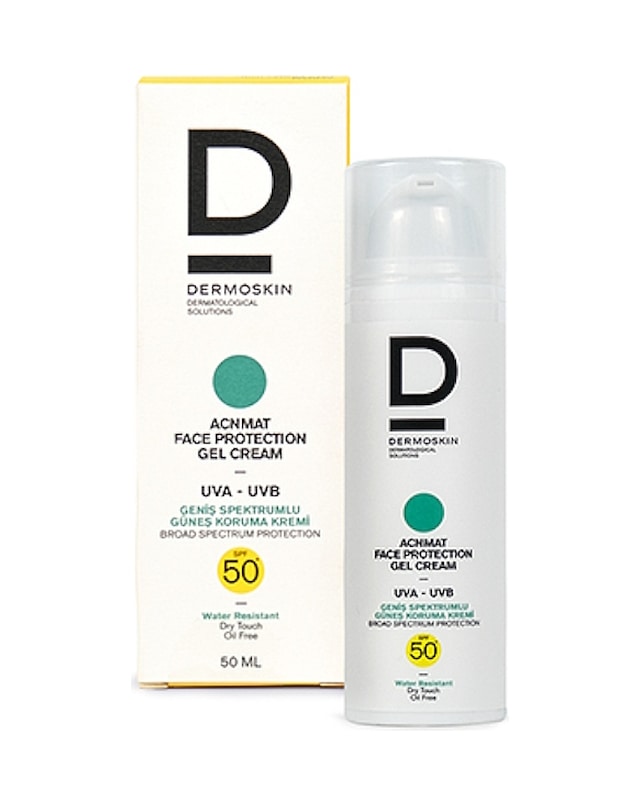 Dermoskin Acne Mat Face Protection Gel Güneş Kremi SPF50+ 50 ML