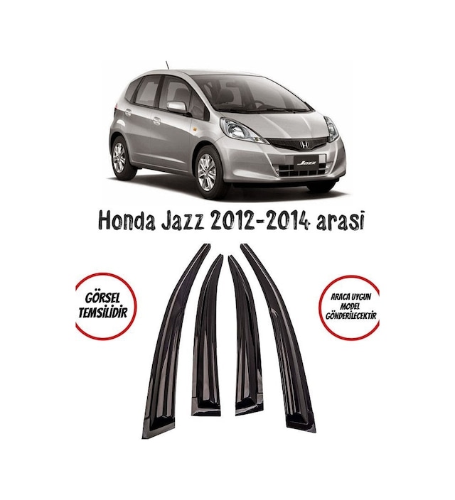 Honda Jazz 2012-2014 Arası Cam Rüzgarlığı 4-lü