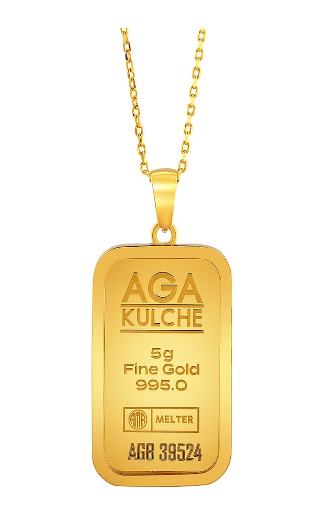 Agakulche 5 Gr Altın Külçe Kolye