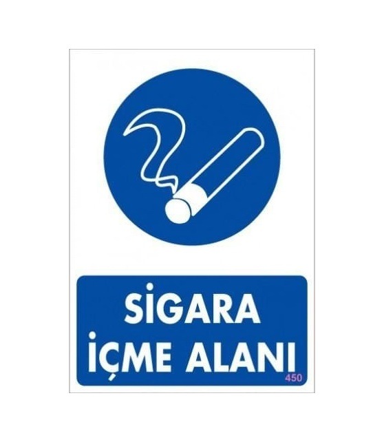 Buradabulabilirsin Sigara İçme Alanı Uyarı Levhassı 25x35 Kod: 450 Nl