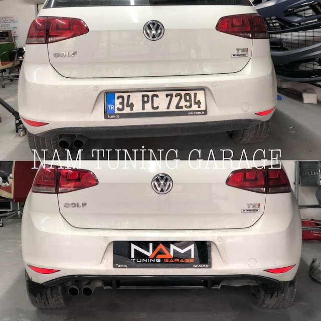 Golf 7 R Difüzör Normal Tampon Uyumlu Parlak Siyah