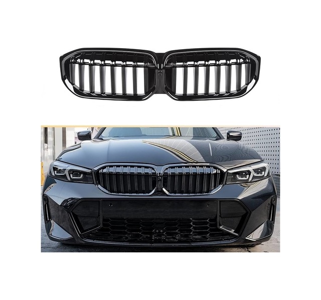 Autogp Bmw G20 Lci Ön Panjur Izgara Böbrek M3 Model Piano Black Çift Tırnak 2023+ Agp-grl-10382