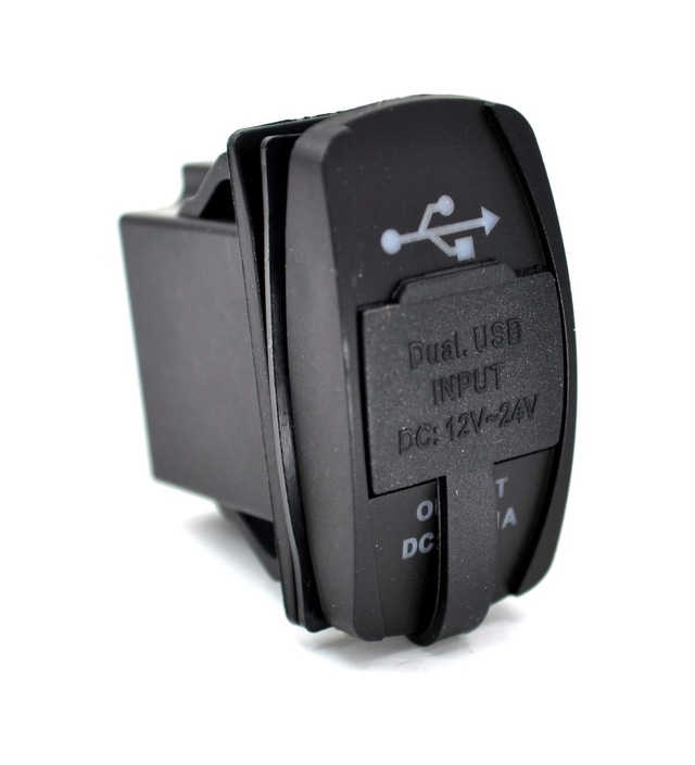 Usb Şarj Port Marine Kırmızı Işıklı Dikdörtgen 12v 24v
