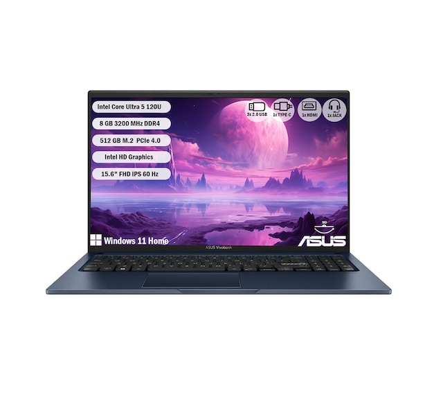 ASUS Vivobook 15 X1504VA-BQ3970W/Intel® Core™ 5 120U/8 GB RAM/512 GB SSD/15.6″/W11 Laptop