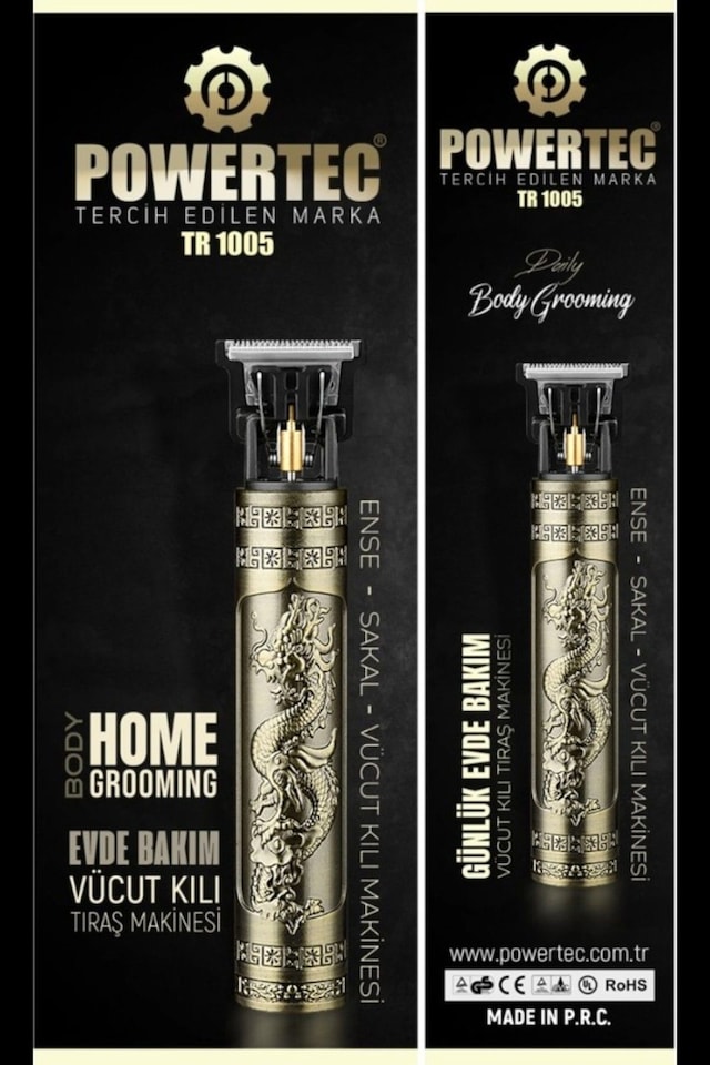 Powertec TR-1005 Lazer-epilasyon Öncesi Tüm Vücut Tıraş Makinesi Sakal-ense-vücut Kahverengi