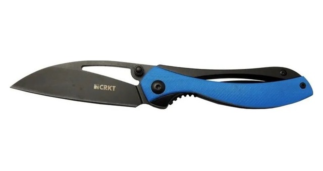 Crkt Pleroma 821a Bl Mavi Kamp / Outdoor Çakı 18cm - Manuel, Kemerlikli