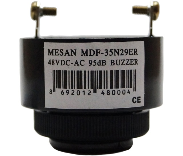 Mesan Ø28 Pano Montaj Buzzer Kesik Ses Terminal & Vida 48vac/dc Ms 1203.48vac-dc