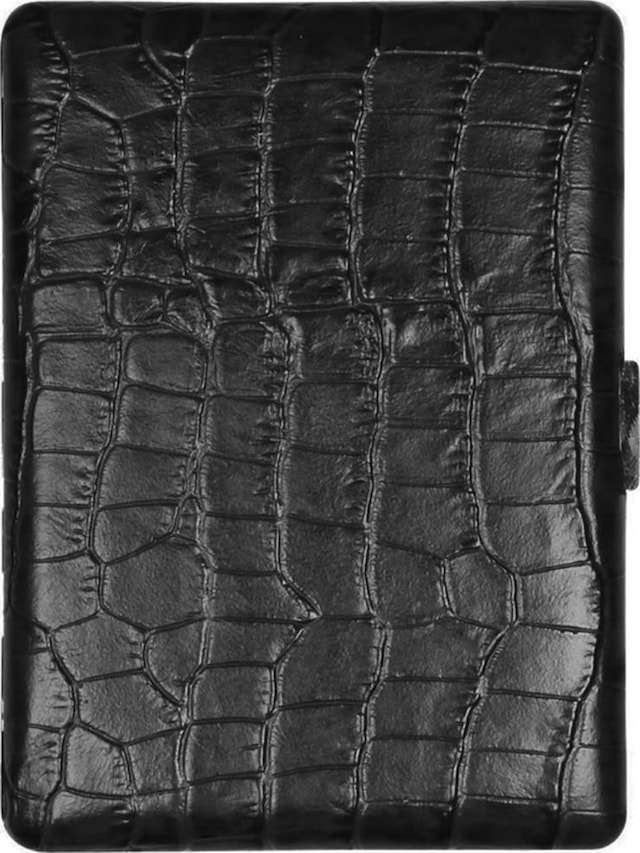 Pearl Japan Cosmos Deri Uzun Sigara Tabakası Croco Siyah 9lu