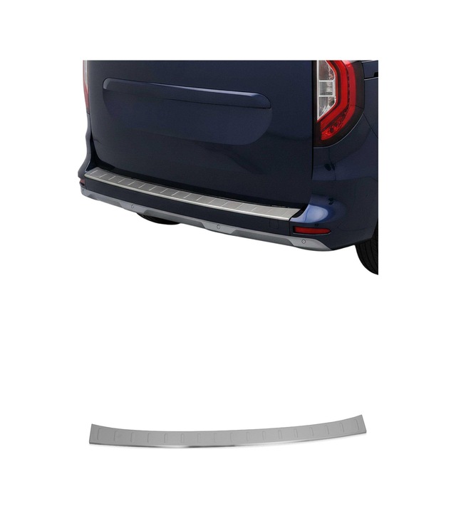 Mercedes Citan W420 Minivan 2021-2027 Uyumlu Krom Arka Tampon Eşiği Paslanmaz Çelik Taşlı Mat