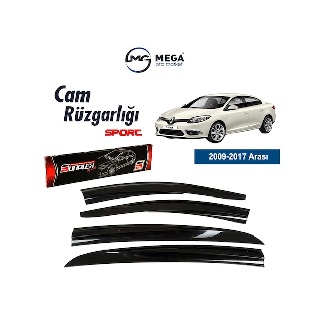 Renault Fluence Mugen Cam Rüzgarlık Sunplex