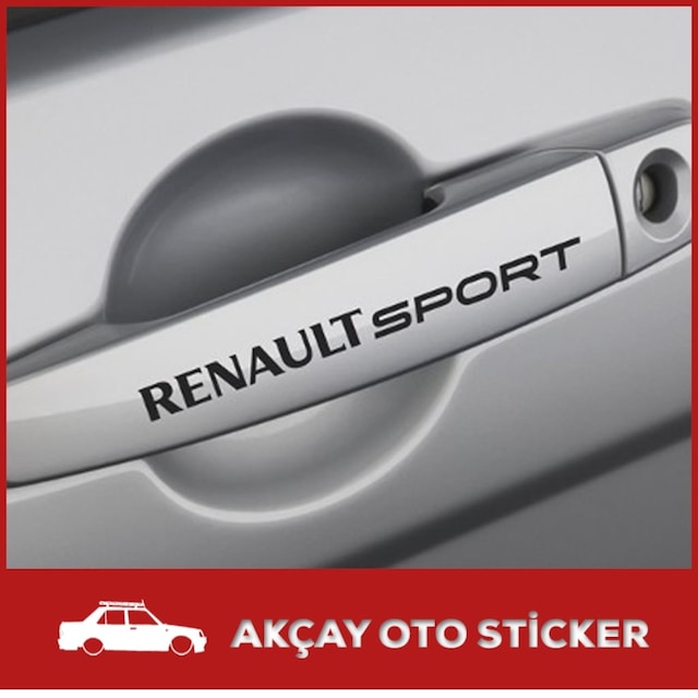 (6 Adet) Renault Kapı Kolu Sticker Renault Sport Sticker