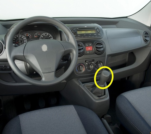 Peugeot Bipper 2008-2016 Vites Topuzu Siyah 5 İleri Manuel