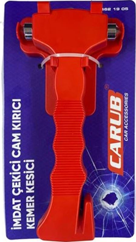 Cam Kırma Çekici Emniyet Kemer Kesicili Falçatalı