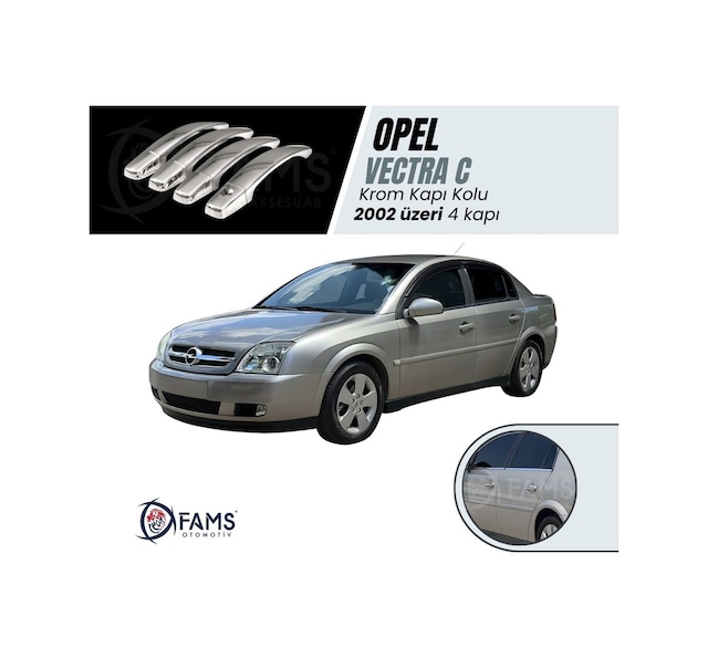 Opel Vectra C Krom Kapı Kolu 4 Kapı 2002 Üzeri P. Çelik