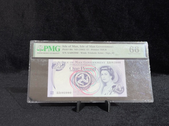 Man Adası 1983 1 Pound Pmg 66 Epq Gem Uncırculated Pıck 40c